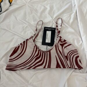 PrettyLittleThing Red and White Crop Top